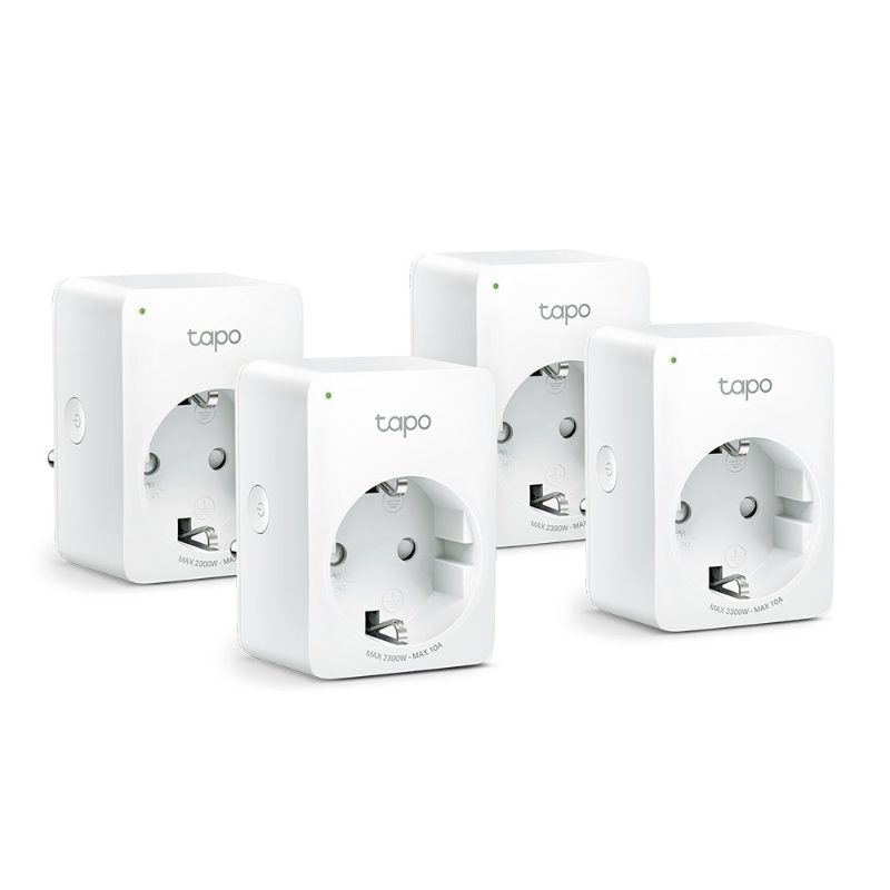 TP-Link Tapo P100 4er-Pack: Vier smarte WLAN-Steckdosen zum Schalten per App