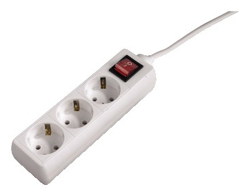 Hama Steckdosenleiste 3-fach: Mehrfachsteckdose mit beleuchtetem Schalter und 1,4-m-Kabel