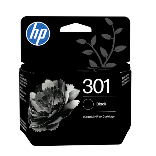 HP 301 Schwarz: Original-Tintenpatrone für ältere DeskJet-, ENVY- und OfficeJet-Modelle