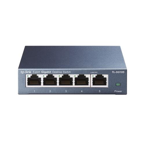 TP-Link TL-SG105: 5-Port-Gigabit-Switch im Metallgehäuse, ohne Lüfter