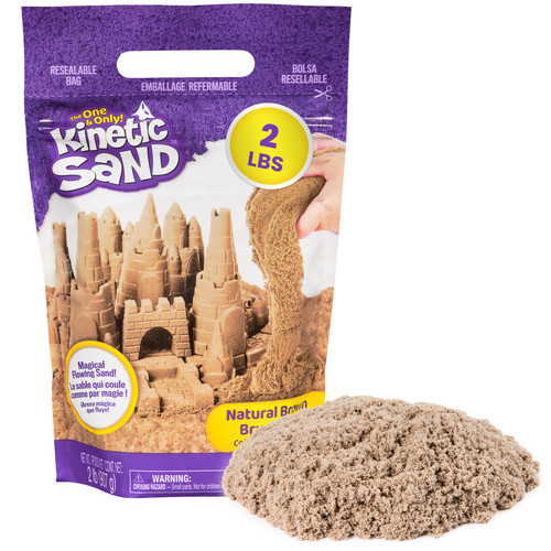 Kinetic Sand Naturbraun 907 g: formbarer Spielsand im wiederverschließbaren Beutel