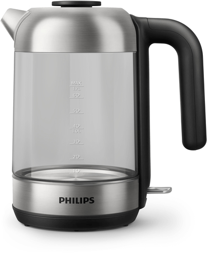 Philips HD9339/80 Serie 5000: Glas-Wasserkocher mit 1,7 Litern und blauer Beleuchtung